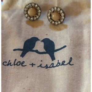 Chloe + Isabel Morningtide Stud Earrings E196 Coral/Pink Resin & Clear Crystals